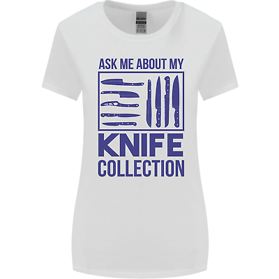 Ask About My Knife Collection Funny Chef Womens Wider Cut T Shirt