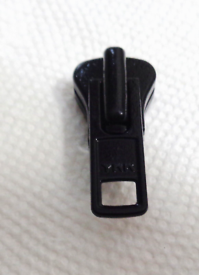 #8V Black Heavy Duty YKK Slider new style for Vislon molded plastic zipper
