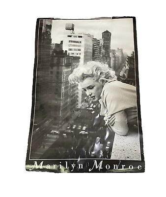 #ad 1996 Marilyn Monroe Poster Black amp; White Athena 35x23 London Smoking City