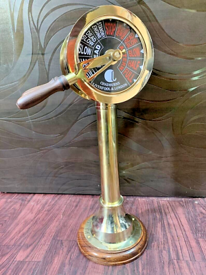 #ad Polished Brass Ships Engine Room Telegraph 20quot; Collectible HOME Decor