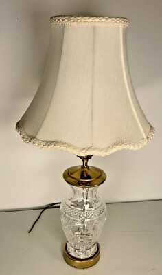 Waterford Crystal Table Lamp Bullseye Swirl