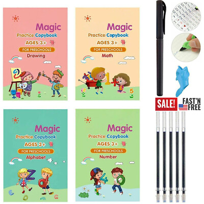 #ad Grooved Magic Copybook Grooved Children#x27;s Handwriting Book Practice Set Gift Kid