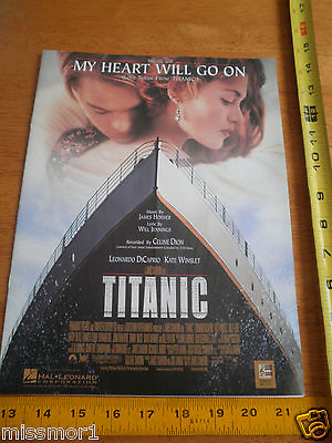 Titanic My Heart will go on photo sheet music 1997 Kate Winslet Leo DiCaprio