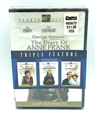 Triple Feature The Diary of Anne Frank The Song Of Bernadette Titanic AllRated G