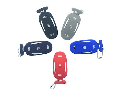 #ad Silicone Key Fob Protective Case With Ball Chain Compatible With Model Tesla X