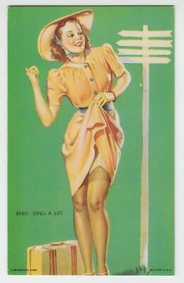 #ad 72797 VINTAGE MUTOSCOPE ALL AMERICAN GIRLS quot;KNEE DING A LIFTquot;