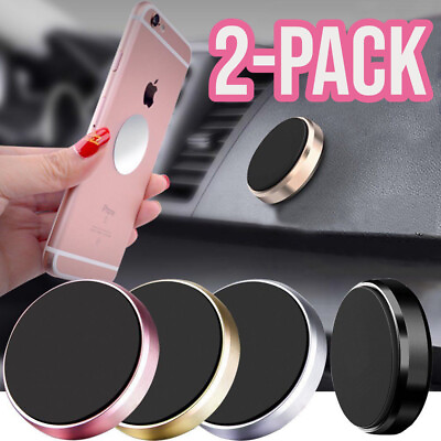 #ad 2 Pack Magnetic Car Mount Universal Phone Holder Universal Stick On Dashboard