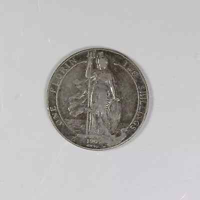 #ad 1909 GREAT BRITAIN Silver FLORIN Two Shillings