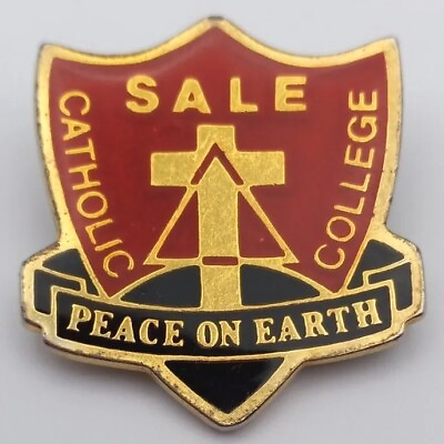 Vintage Sale Australia Catholic College Pinback Button Victoria Peace On Earth