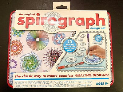 #ad #ad The Original Spirograph Design Tin Set 15 Piece Precision Parts amp; Pens NEW