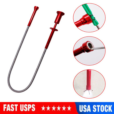 #ad New 620mm Long Strong Magnet Flexible Pick Up Tool Spring Magnetic Suction Bar