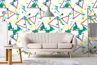 #ad 3D Geometric Pattern Wallpaper Wall Mural Removable Self adhesive Sticker4194