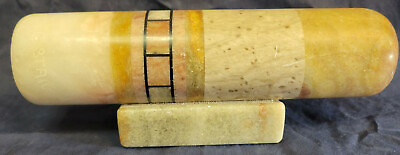 Ben T. Ansley Alabaster Kaleidoscope with Alabaster Stand Signed RARE.