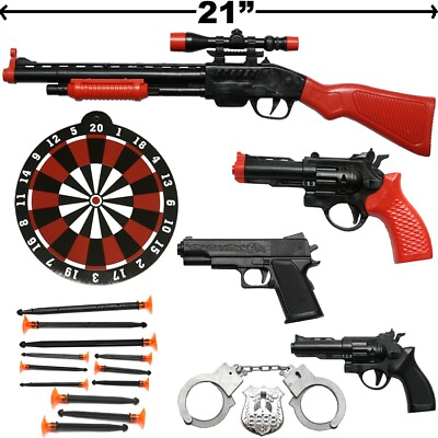 Soft Dart Rifle Toy Guns Hunter Pretend Playset Complete Set 19 Pcs