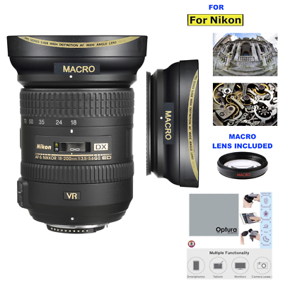 Wide Angle Macro Lens for Nikon AF S DX NIKKOR 18 200mm f 3.5 5.6G ED VR II Lens