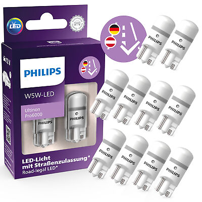 Philips LED Ultinon Pro6000 W 5W mit Straßenzulassung 6000K 1 10Stk. Freie Wahl