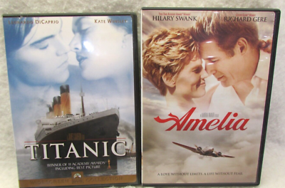 #ad Titanic 1997 Amelia 2009 Widescreen Action Adventure DVD Lot of 2 W44