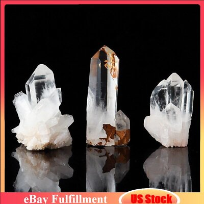 #ad 50g AAA Natural White Clear Quartz Crystal Point Cluster Energy Healing Specimen