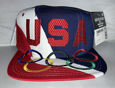 #ad Vtg USA Olympics Snapback hat cap 90s nwt Deadstock Starter Dream Team Rare Og