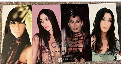 #ad CHER Decades Perfume EDP Collection Set UNISEX 60#x27;s 70#x27;s 80#x27;s 90#x27;s NIB 4pc SET