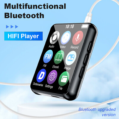 Bluetooth Supports 128GB MP4 MP3 Lossless Music Player FM Radio Recorder Sport