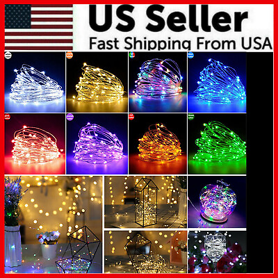 2M 5M 10M 100 LED Christmas Tree Fairy String Party Lights Lamp Xmas Waterproof