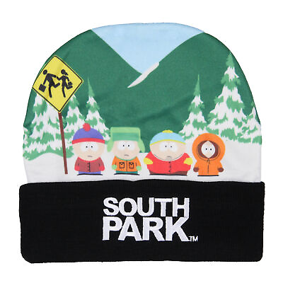 #ad South Park Beanie Cartman Kenny Stan Kyle Sublimated Knit Beanie Hat Cap