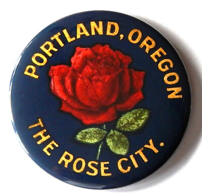 #ad Portland Oregon Rose FRIDGE MAGNET 2.25 inches travel souvenir