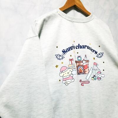 #ad Sanrio Sweatshirt L Cinnamon Pompom Purin Milk Christmas Clothing Clothes Kawaii
