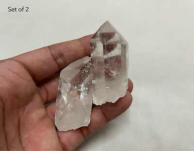 #ad Crystal Quartz Rock Crystal Natural Points Rough Semi Precious Gemstone