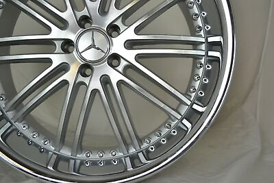 #ad 22 inch Mercedes wheels S500 S550 CL500 CL550 GTX23 Silver Machine 5x112 Lugs