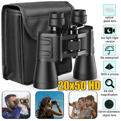 #ad 20*50 Powerful Binoculars Outdoor Camping Zoom Day Low Night Optics Hunting US
