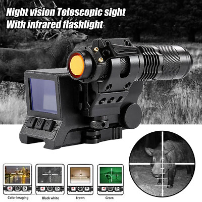 #ad 3.5x32 Dightal Night Vision Scopes Infrared Torch Hunting RiflescopesFlashlight