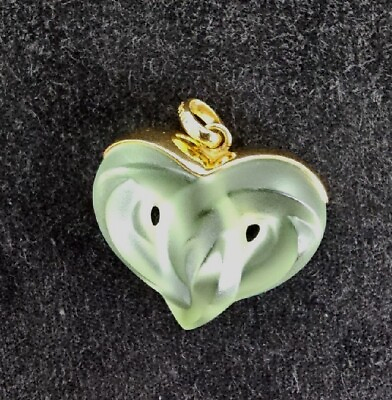 LALIQUE PENDANT PRETTY GREEN ENTWINED HEARTS FOREVER