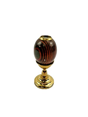 Van Cort Instruments Nicholas II Wooden Egg Shap Kaleidoscope Brass Stand