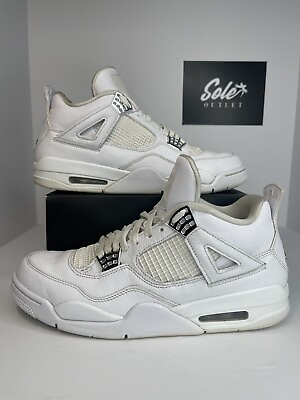 #ad Nike Air Jordan 4 Retro Pure Money Men#x27;s Size 11 308497 100 OG ALL White Shoe