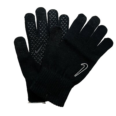#ad #ad Nike Tech Grip Knit Gloves Black S M New