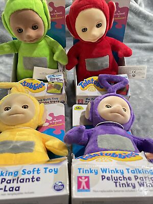 #ad TELETUBBIES SIGNED SAMPLES Plush Talking Dolls 2017 Set of 4 New In Box