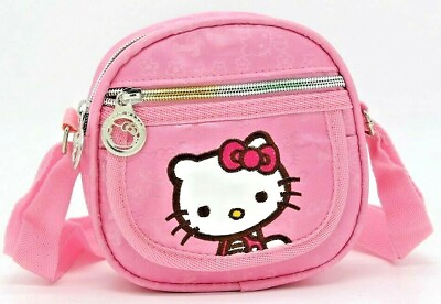 #ad HELLO KITTY PURSE HELLO KITTY CROSSBODY BAG. GIRLS TO TEENAGERS PINK SMALL