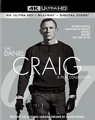 #ad James Bond: The Daniel Craig 5 Film Collection 4K Ultra HD Blu ray Digit...
