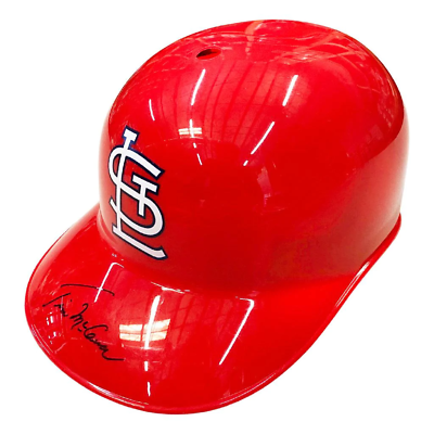 Tim McCarver Signed St Louis Cardinals Souvenir MLB Baseball Batting Helmet JSA