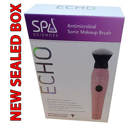 #ad Spa Science ECHO Antimicrobial Sonic Makeup Brush PINK BRAND NEW SEALED