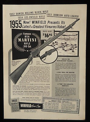 1955 BSA Martini Rifle Winfield Arms Bishop Gunstocks Warsaw MO Los Angeles CA