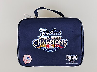Yankees Fan Club 2009 World Series Champions Blue Lunch Box Canvas MLB Baseball