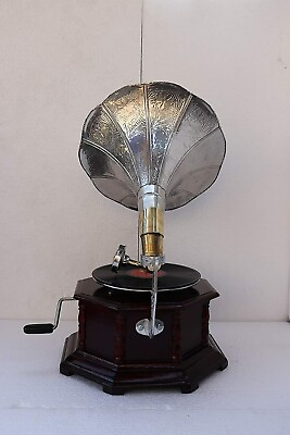 Vintage Gramophone Nautical Working Gramophone Antique Phonograph