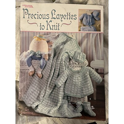 #ad Leisure Arts Precious Baby Layettes to Knit PATTERN INSTRUCTIONS booklet