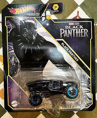 #ad Hot Wheels Marvel Black Panther Character Car Version New