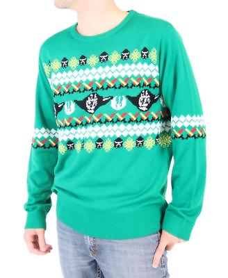 #ad Adult Green Movie Star Wars Rebel Yoda Light Saber Ugly Christmas Sweater