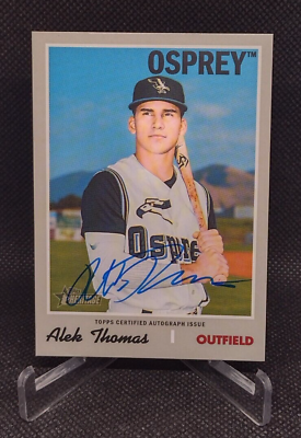 2019 Topps Heritage Minor League Alek Thomas On Card Autograph Auto Diamondbacks