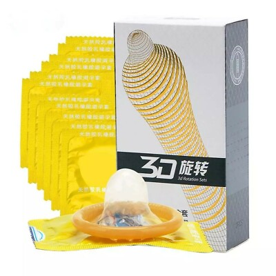 #ad 3D 12Pcs Ultra Thin Latex Condom for Men Sex Products Condoms 52mm Spike G Point